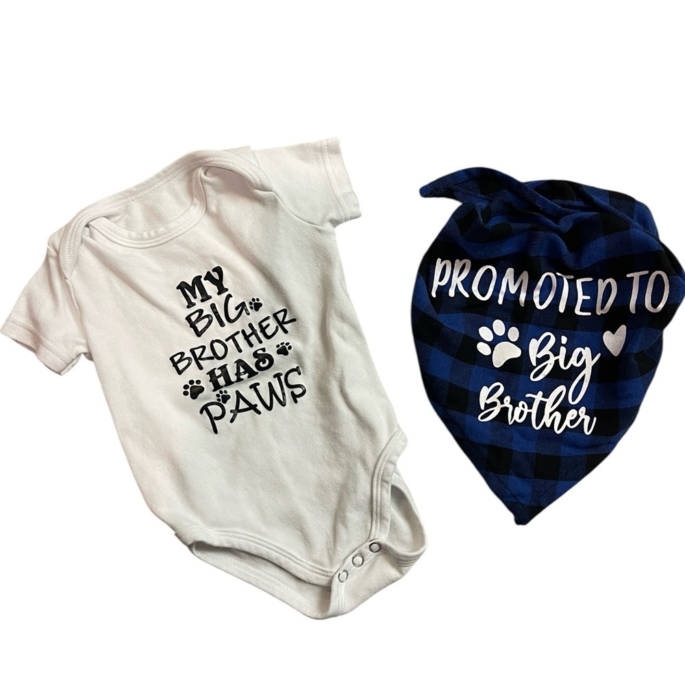 Little Brother/Big Brother Dog Bandana Set
